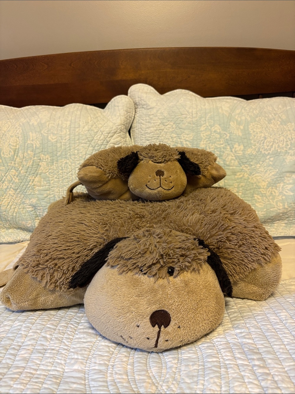 Plush Brown Dog Pillow Pet - Soft Huggable Stuffed Animal